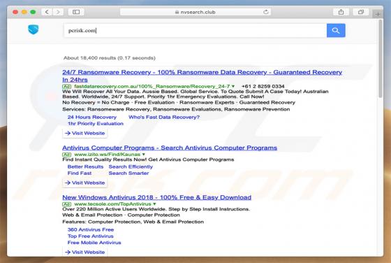 Nvsearch.club Weiterleitung (Mac)