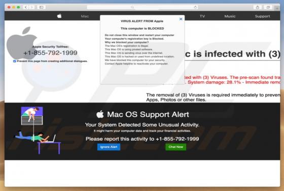 Mac OS Support Alert POP-UP Betrug (Mac)