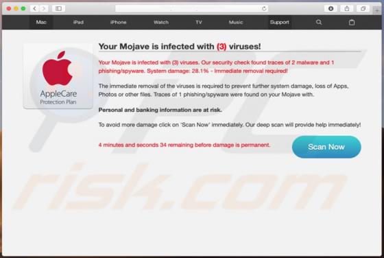 Your Mojave Is Infected With (3) Viruses! POP-UP Betrug (Mac)