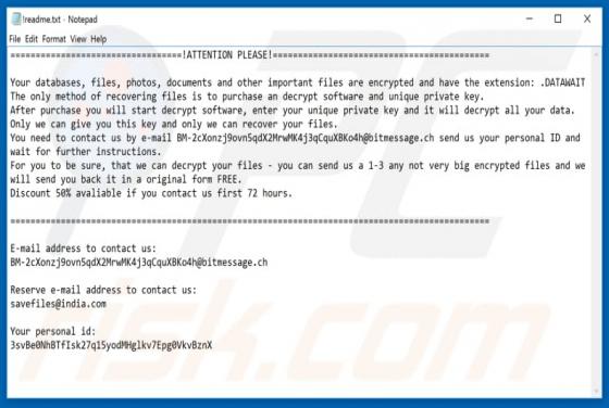 DataWait Erpressersoftware