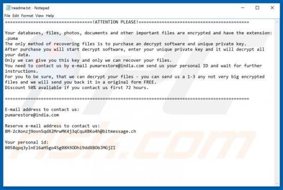 Puma Erpressersoftware