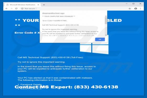 Error Code XLMR01F7985 POP-UP Betrug