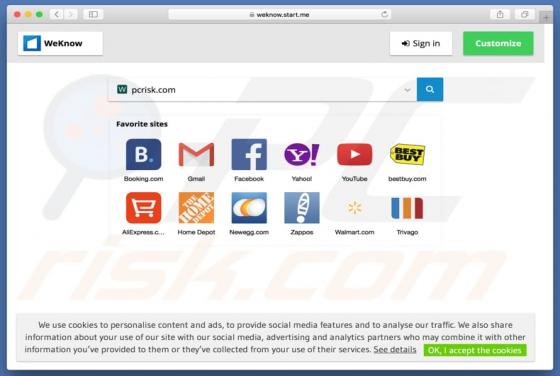 Weknow.start.me Weiterleitung (Mac)