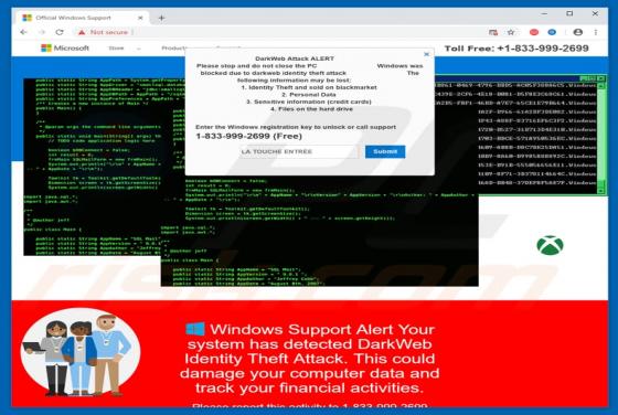 DarkWeb Attack ALERT POP-UP Betrug