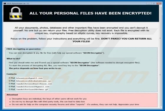 Seon Ransomware