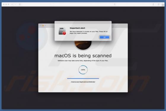 Your Mac Is Infected With 4 Viruses POP-UP Betrug (Mac)