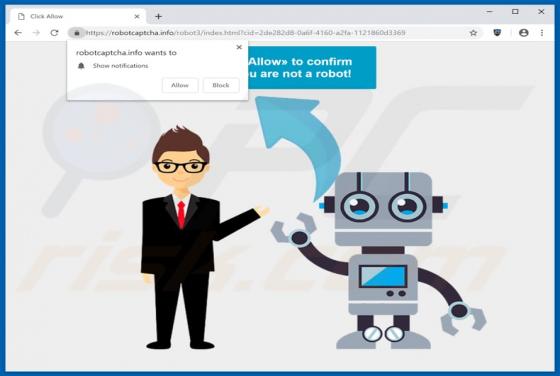 Robotcaptcha.info POP-UP Weiterleitung