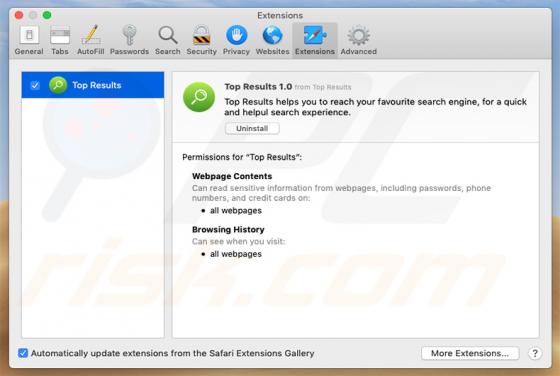 Top Results Adware (Mac)