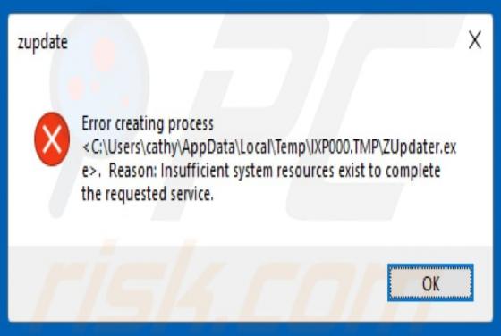 ZUpdater.exe Virus