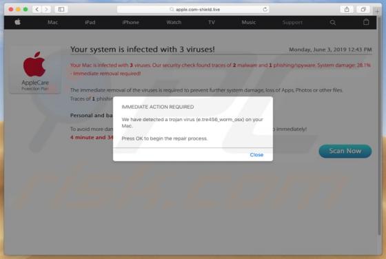 Apple.com-shield.live POP-UP (Mac)