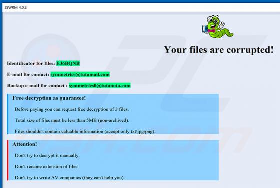 JSWRM Ransomware