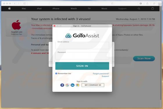 GoToAssist Tech Support Schwindel (Mac)