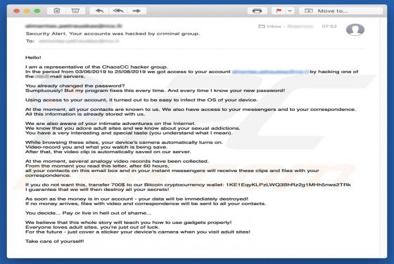 ChaosCC Hacker Group E-Mail Betrug