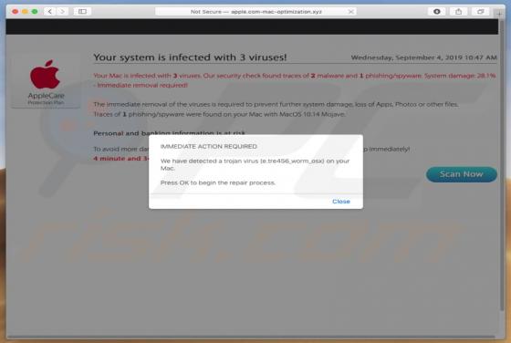 Apple.com-mac-optimization.xyz POP-UP Betrug (Mac)