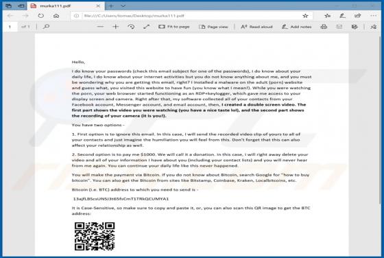 I Do Know Your Passwords Sextortion Email Betrug (PDF)