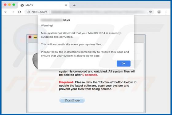 Mac System Currently Outdated And Corrupted POP-UP Betrug (Mac)