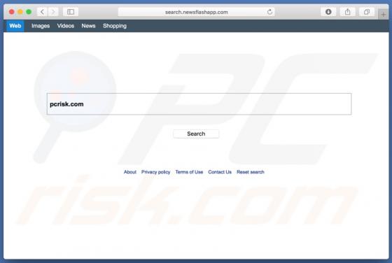 Search.newsflashapp.com Weiterleitung (Mac)