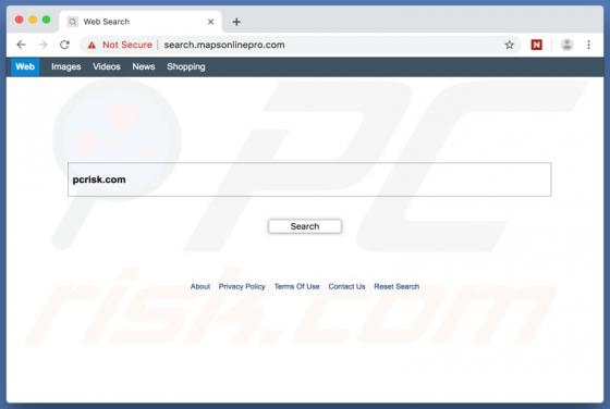 Search.mapsonlinepro.com Weiterleitung (Mac)