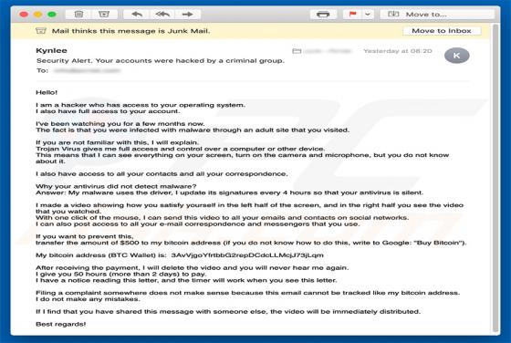 Hacker Who Has Access To Your Operating System Email Betrug