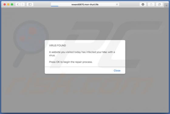 Mon-thu POP-UP Betrug (Mac)