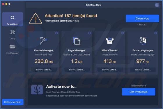 Total Mac Care Unerwünschte Anwendung (Mac)