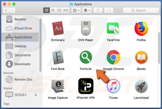 FormList Adware (Mac)