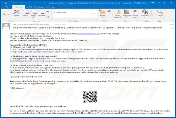 LAB Bot Email Betrug