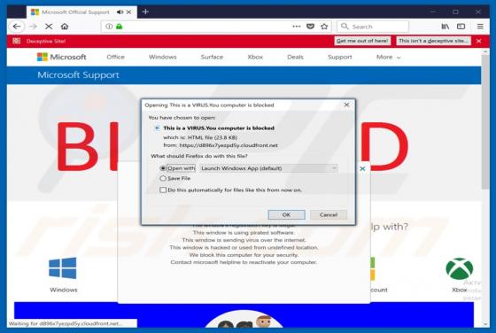 This Is A VIRUS. You Computer Is Blocked (File) Betrug