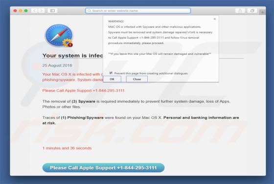 MAC OS Is Infected With Spyware POP-UP-Betrug (Mac)