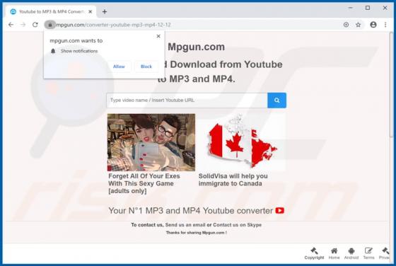 Mpgun.com Werbung