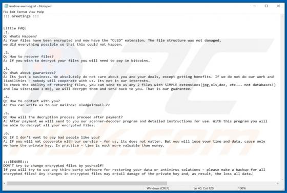 Oled Ransomware